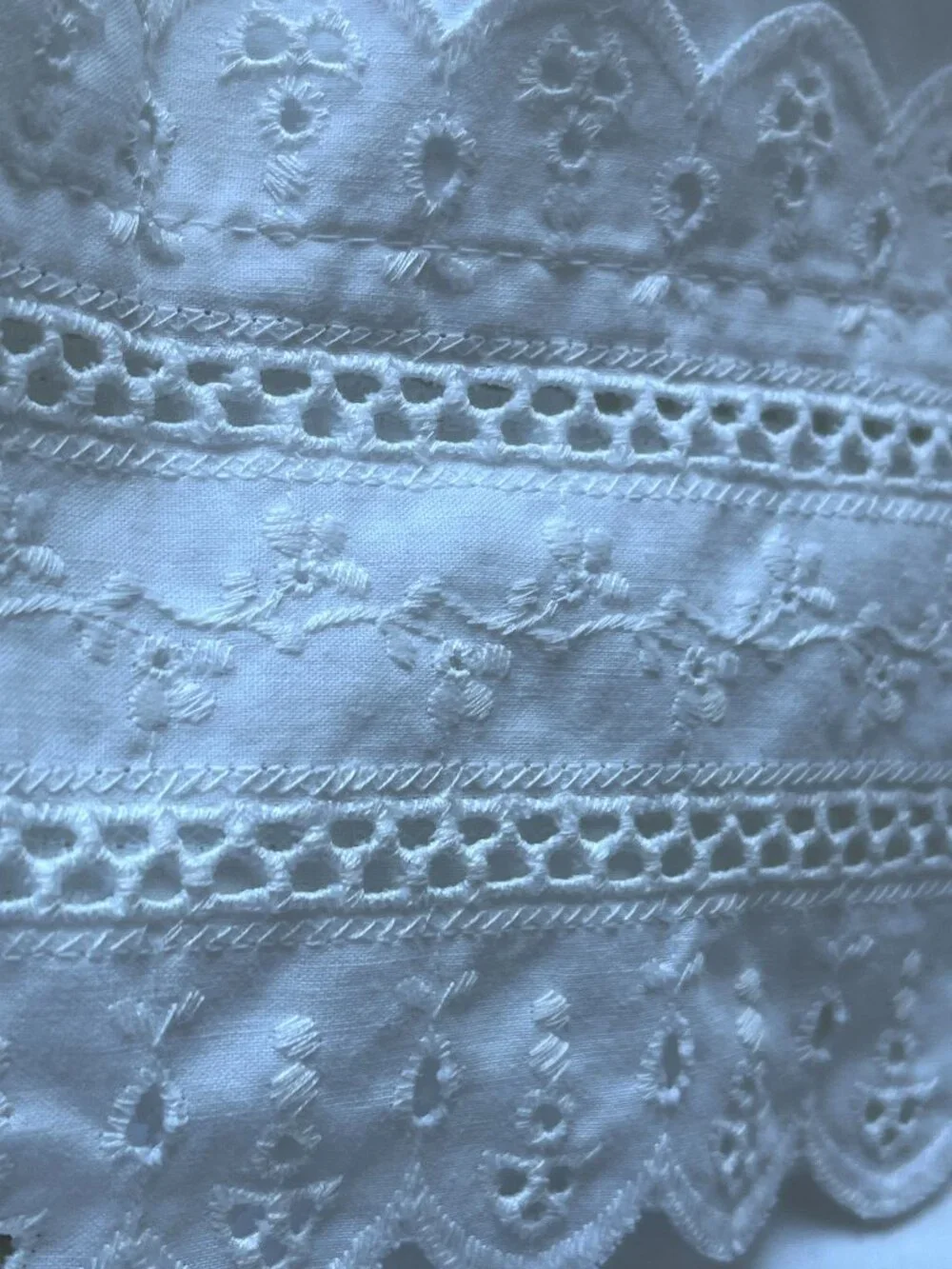 Wamsutta Supercale white lace pillowcases lot of 2 vintage 80 cottagecore